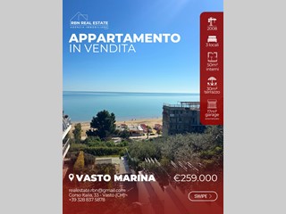 Trilocale in Vendita a Vasto, zona Vasto Marina, 259'000&euro;, 67 m², arredato, con Box