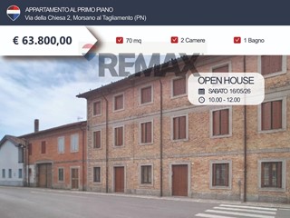 Trilocale in Vendita a Morsano al Tagliamento, 63'800&euro;, 70 m²