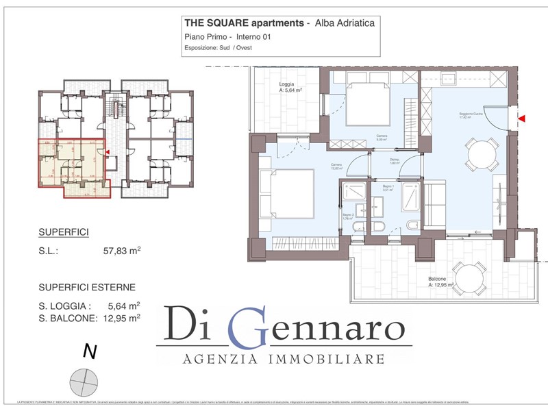 Trilocale in Vendita a Alba Adriatica, 205'000&euro;, 60 m²