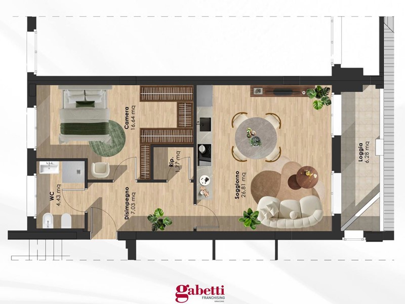 Bilocale in Vendita a Verucchio, 185'000&euro;, 65 m², con Box