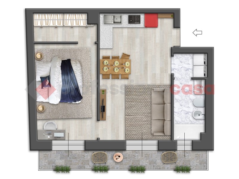 Bilocale in Vendita a Paderno Dugnano, 200'000&euro;, 58 m²