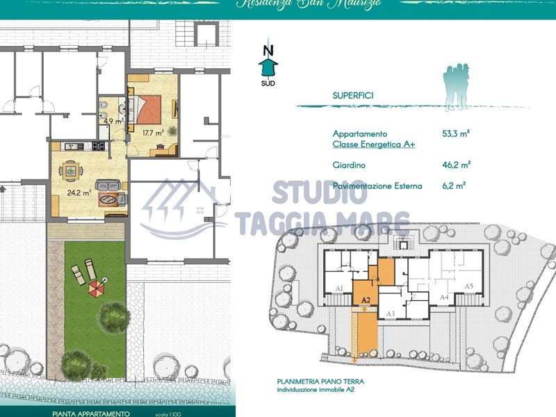 Bilocale in Vendita a Riva Ligure, 330'000&euro;, 70 m²