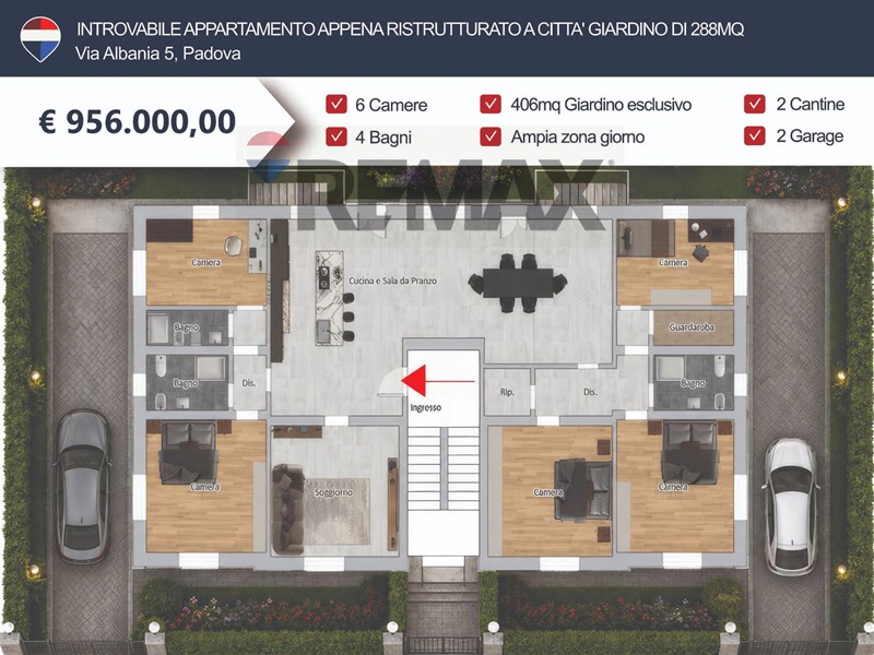 Appartamento in Vendita a Padova, 956'000&euro;, 288 m²