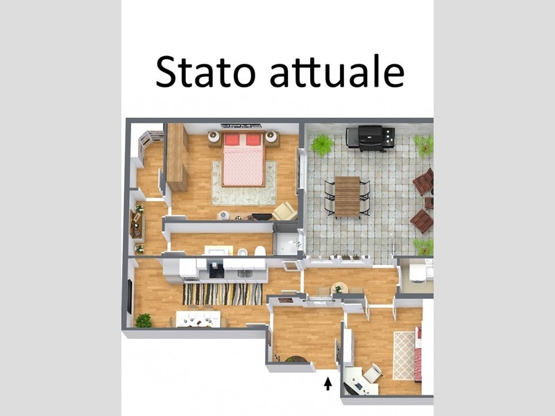 Trilocale in Vendita a Misterbianco, 108'000&euro;, 101 m², con Box