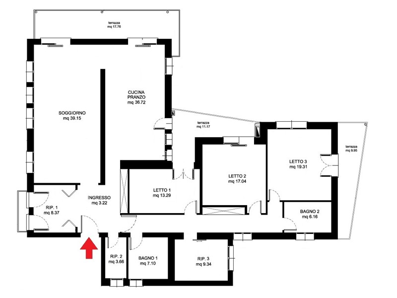 Appartamento in Vendita a Rovigo, 229'000&euro;, 245 m², con Box