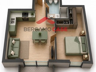 Bilocale in Vendita a Bergamo, 179'000&euro;, 46 m²