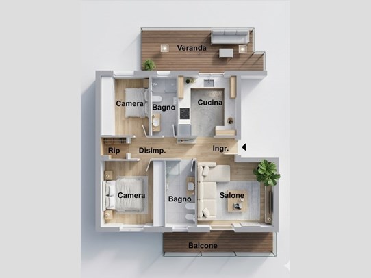 Trilocale in Vendita a Acquaviva delle Fonti, 210'000&euro;, 90 m², con Box