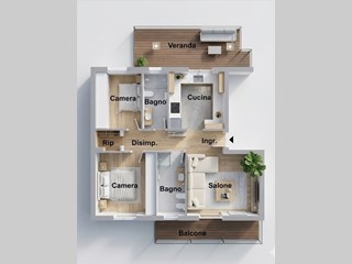 Trilocale in Vendita a Acquaviva delle Fonti, 210'000&euro;, 90 m², con Box