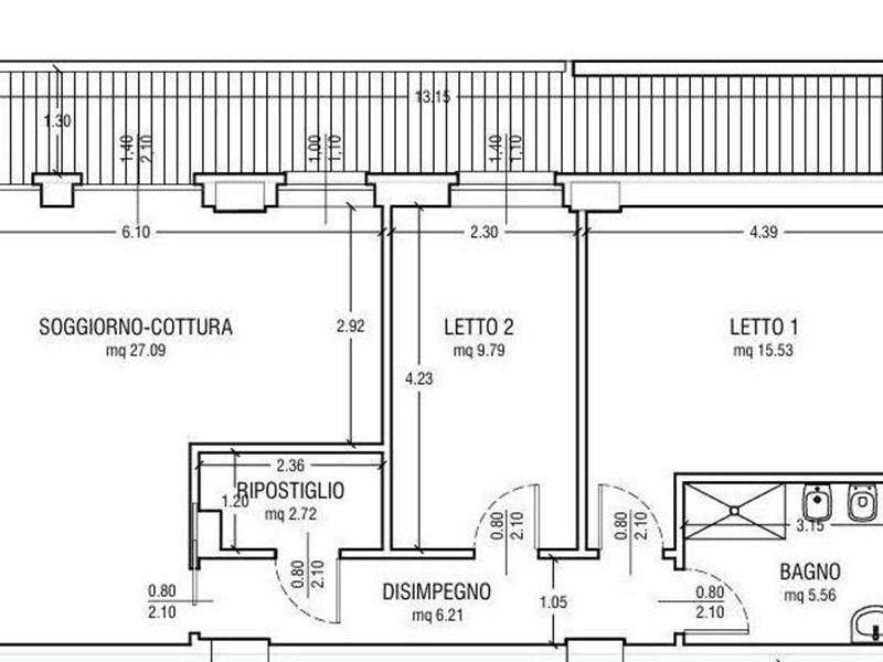 Trilocale in Vendita a Pisa, zona Ospedaletto, 235'000&euro;, 80 m²