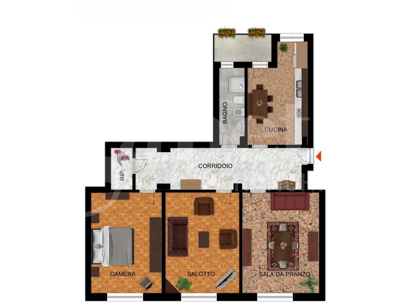 Quadrilocale in Vendita a Pinerolo, 99'000&euro;, 98 m², con Box