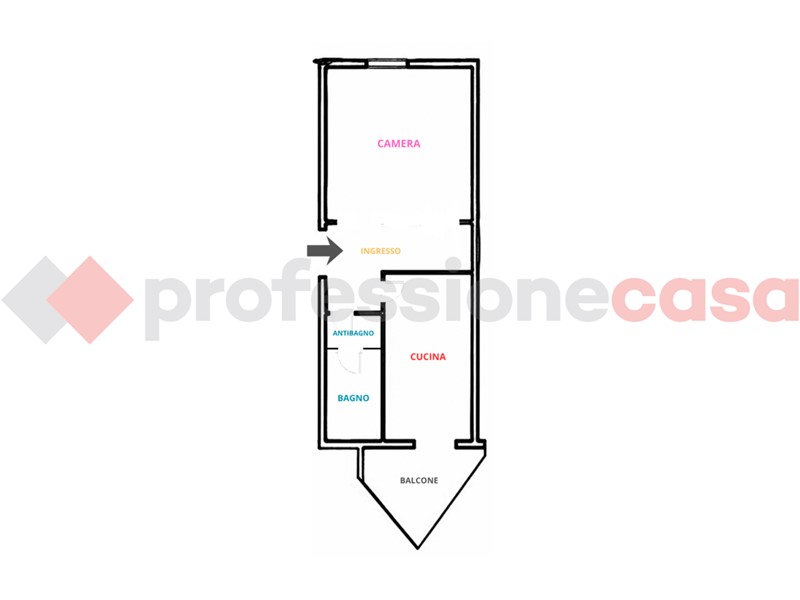 Bilocale in Vendita a Taranto, 35'000&euro;, 54 m²