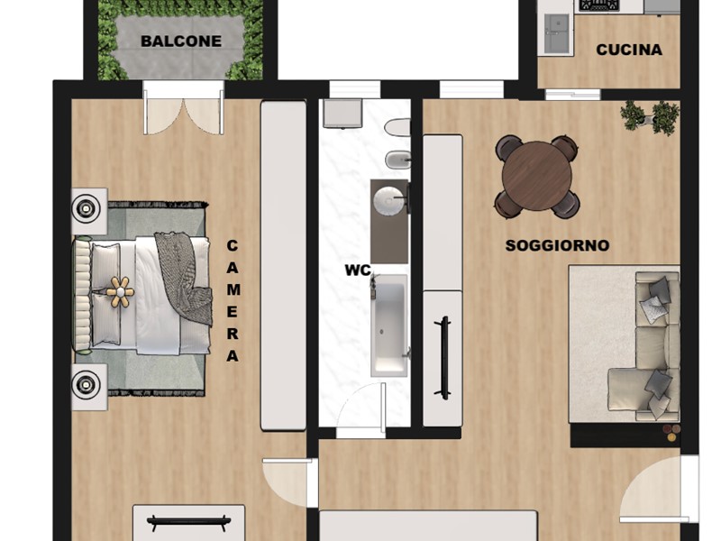 Bilocale in Vendita a Milano, 265'000&euro;, 60 m²
