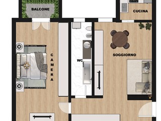 Bilocale in Vendita a Milano, 265'000&euro;, 60 m²