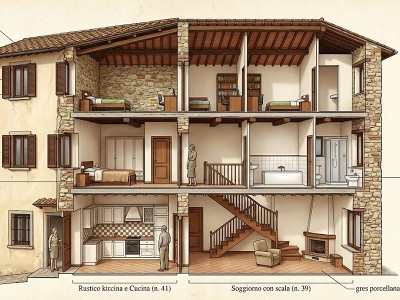 Appartamento in Vendita a Vicopisano, 105'000&euro;, 185 m²