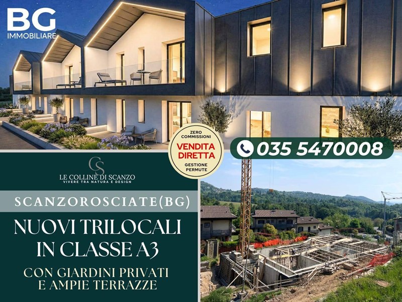 Trilocale in Vendita a Scanzorosciate, 310'000&euro;, 100 m²