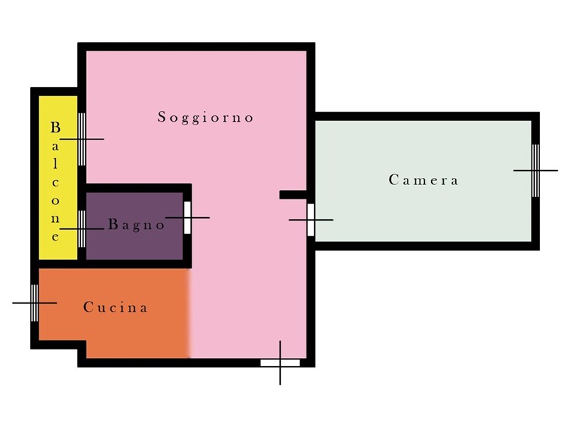 Bilocale in Vendita a Roma, 158'000&euro;, 55 m²