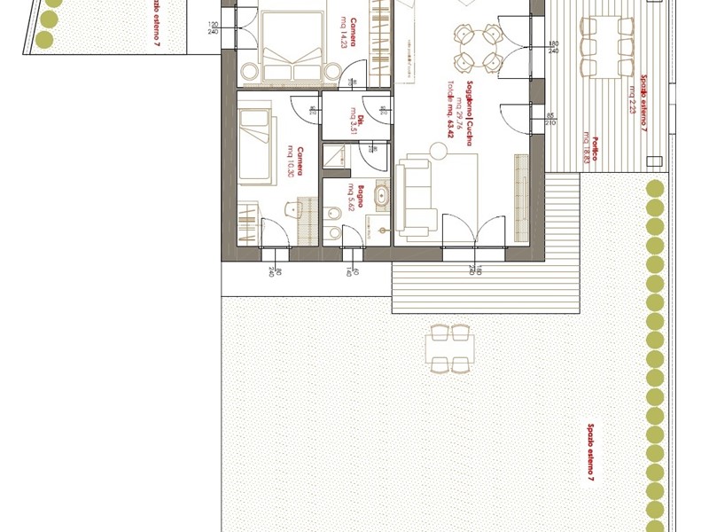Trilocale in Vendita a Morciano di Romagna, 300'000&euro;, 78 m², con Box