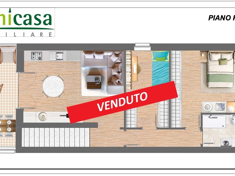 Trilocale in Vendita a Verdellino, 210'000&euro;, 82 m²