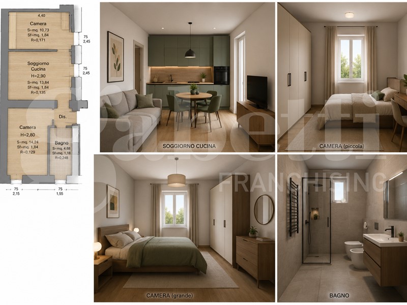 Trilocale in Vendita a Rivergaro, 113'000&euro;, 55 m²