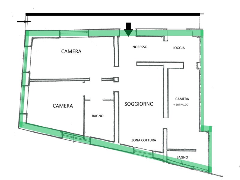 Quadrilocale in Vendita a La Spezia, zona La Pianta, 140'000&euro;, 100 m²