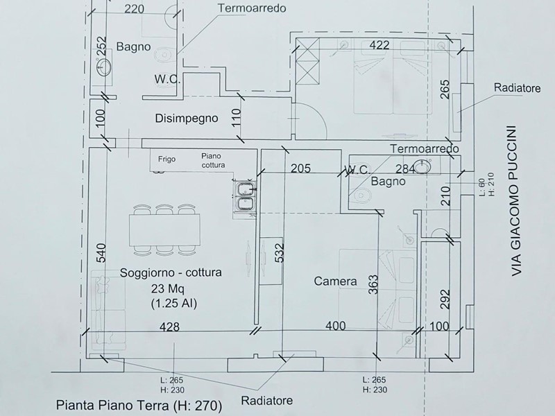 Trilocale in Vendita a Viareggio, 320'000&euro;, 90 m²
