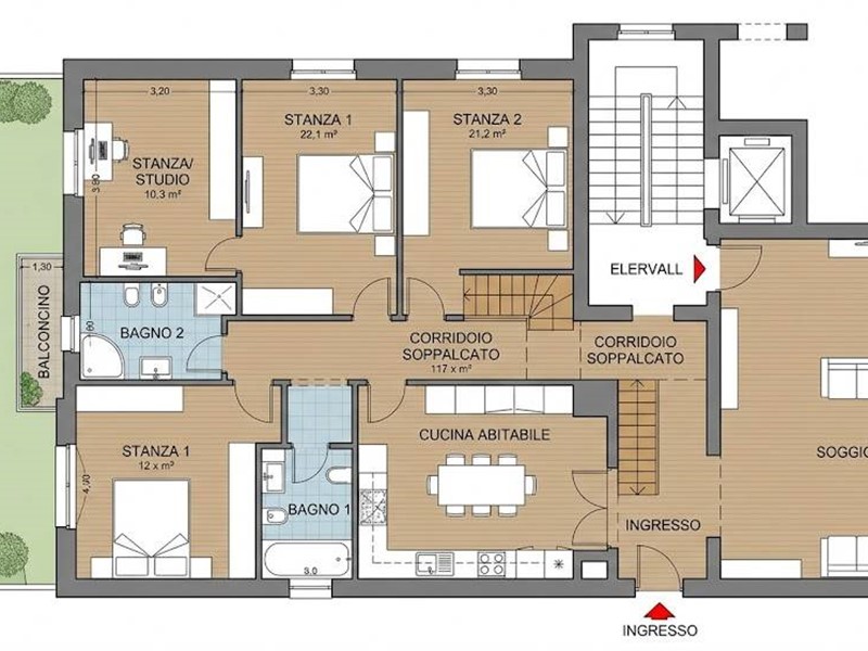 Appartamento in Vendita a Roma, 243'000&euro;, 118 m²