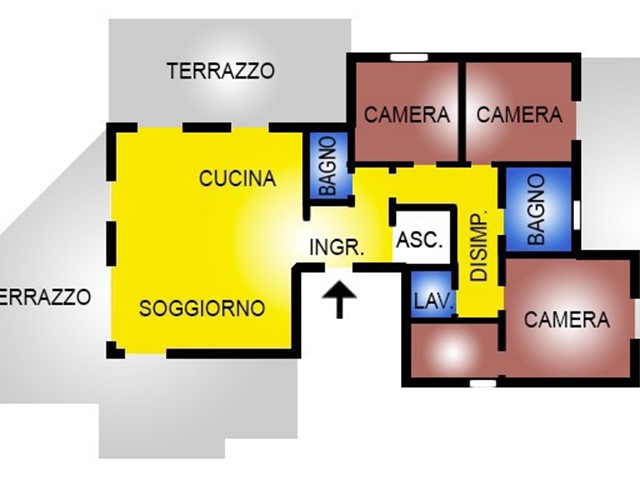 Attico in Vendita a Marcallo con Casone, 525'000&euro;, 187 m²