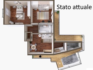 Trilocale in Vendita a San Pietro Clarenza, 100'000&euro;, 87 m²