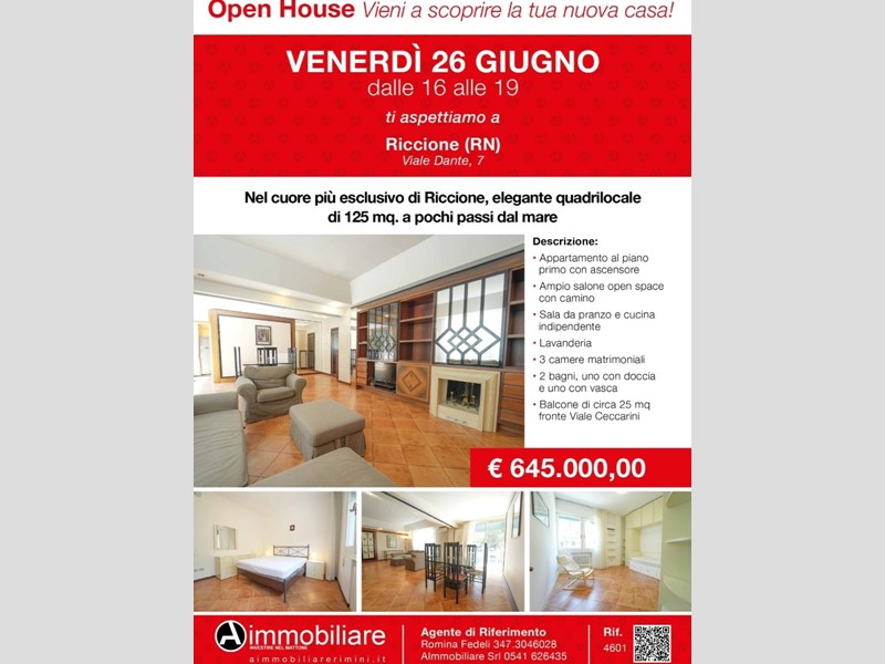 Appartamento in Vendita a Riccione, 645'000&euro;, 138 m², arredato