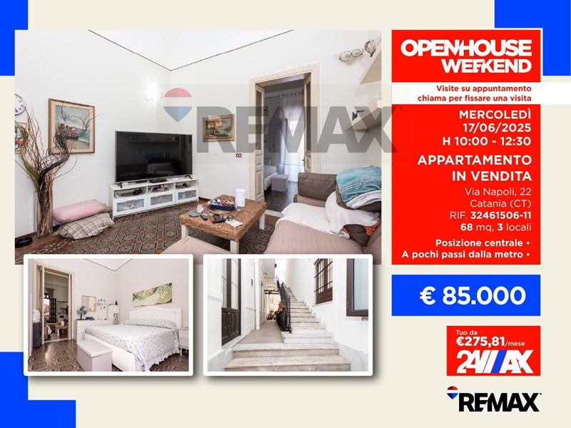 Trilocale in Vendita a Catania, 85'000&euro;, 68 m²