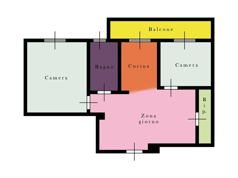 Trilocale in Vendita a Roma, 220'000&euro;, 65 m²