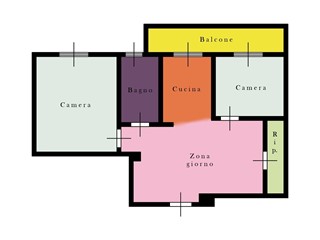 Trilocale in Vendita a Roma, 220'000&euro;, 65 m²