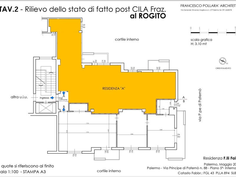 Quadrilocale in Vendita a Palermo, 240'000&euro;, 97 m²