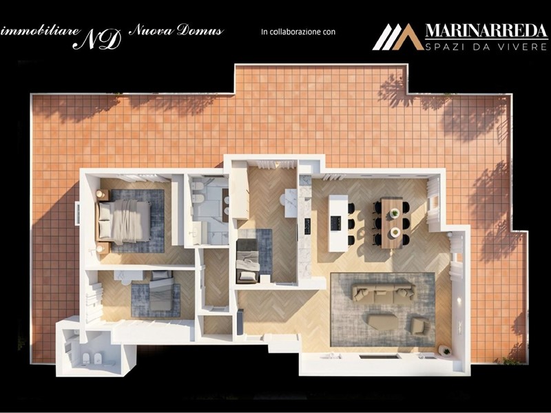 Attico in Vendita a Carrara, zona Marina di Carrara, 480'000&euro;, 125 m², arredato, con Box
