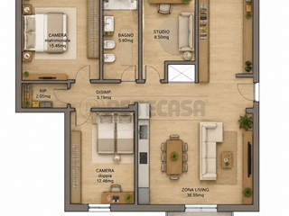 Trilocale in Vendita a Cremona, 235'000&euro;, 101 m², con Box