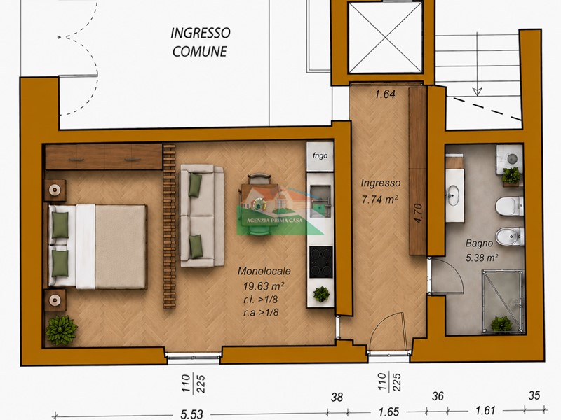 Monolocale in Affitto a Ravenna, 650&euro;, 45 m², arredato