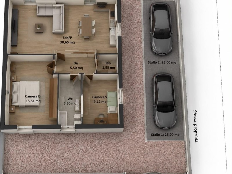 Trilocale in Vendita a San Giuliano Terme, zona Gello, 270'000&euro;, 75 m²