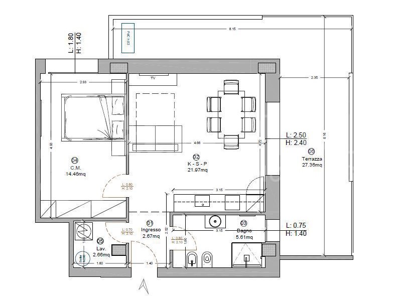 Bilocale in Vendita a San Giovanni in Persiceto, 235'744&euro;, 73 m², con Box