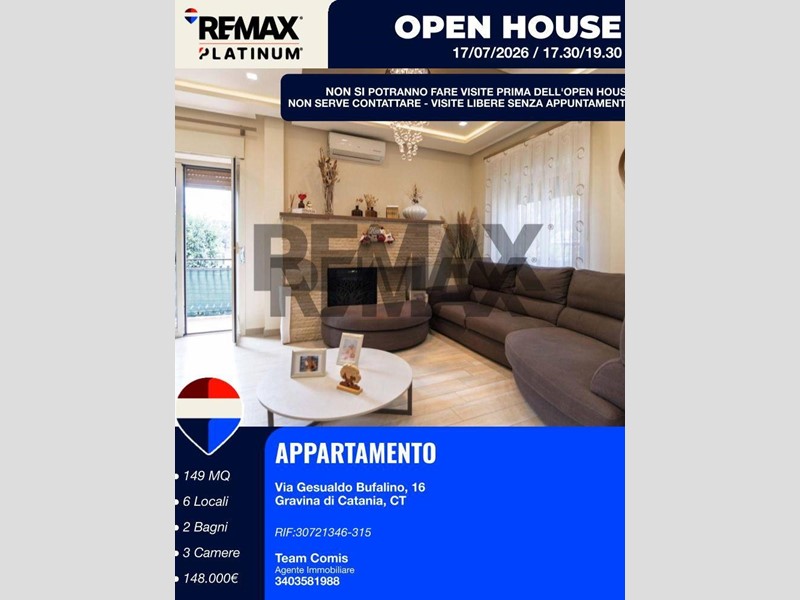Appartamento in Vendita a Gravina di Catania, 148'000&euro;, 149 m²