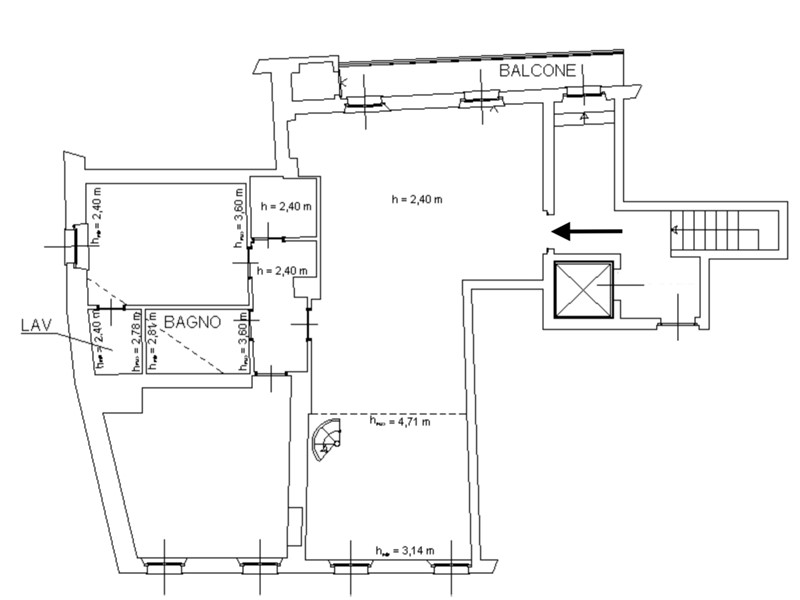 Trilocale in Vendita a Novara, zona Centro, 310'000&euro;, 156 m², con Box