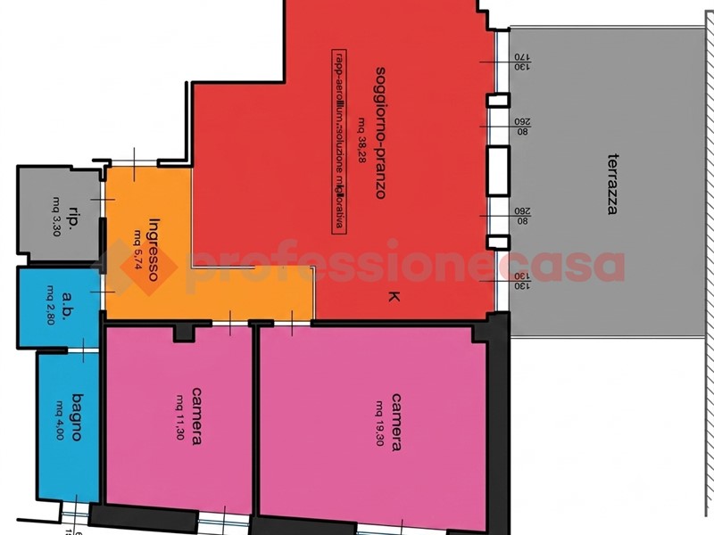 Trilocale in Vendita a Pisa, 360'000&euro;, 100 m²