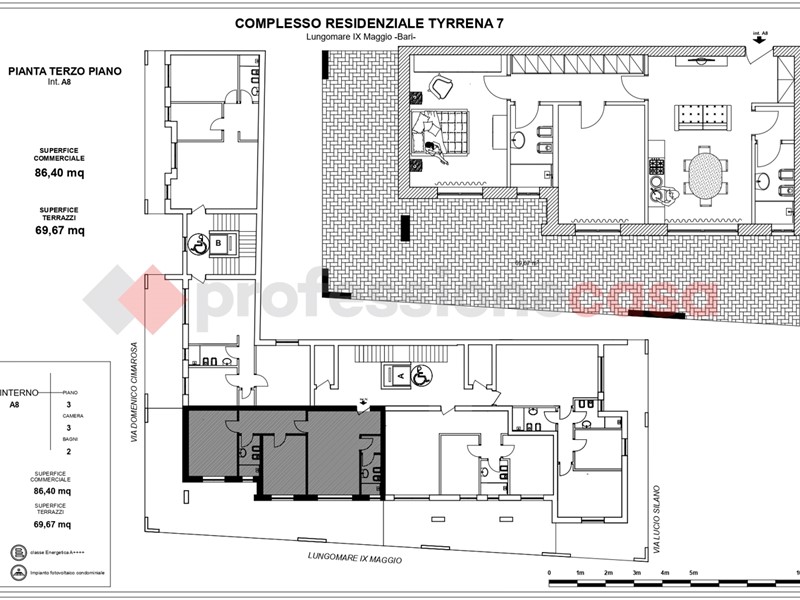 Trilocale in Vendita a Bari, 375'000&euro;, 86 m²