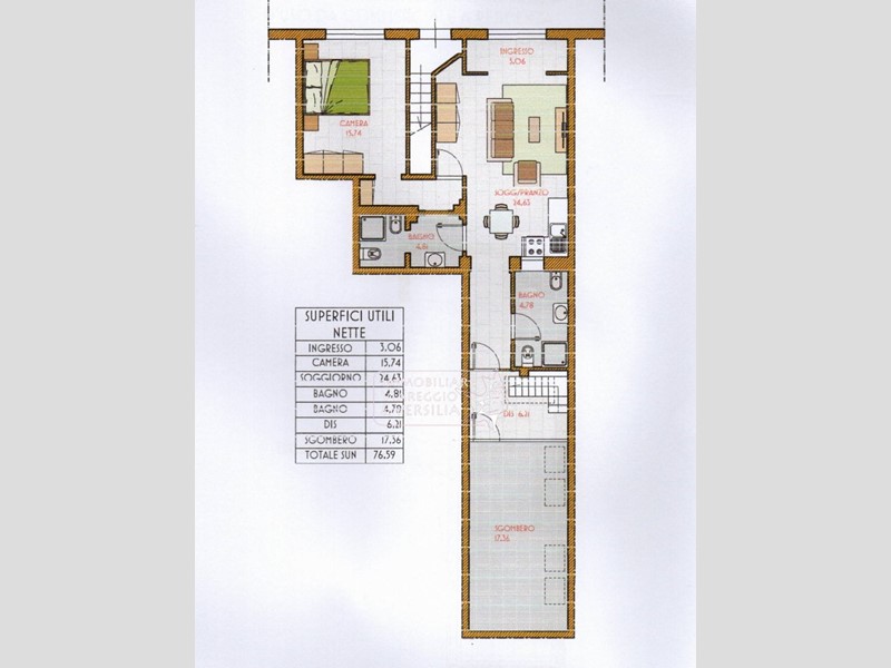 Trilocale in Vendita a Viareggio, 240'000&euro;, 85 m²
