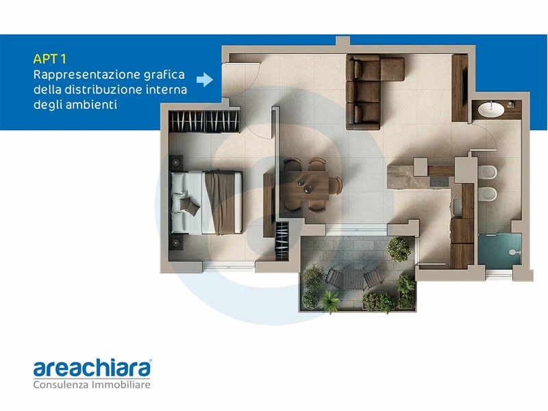 Bilocale in Vendita a Bari, 168'000&euro;, 52 m²