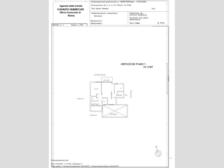 Trilocale in Vendita a Roma, 410'000&euro;, 90 m²