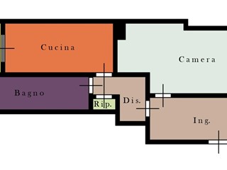 Monolocale in Vendita a Roma, 135'000&euro;, 60 m²