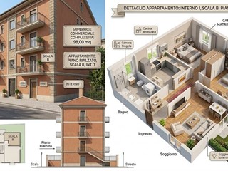 Appartamento in Vendita a Roma, 307'000&euro;, 98 m²