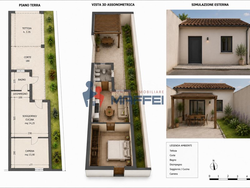 Trilocale in Vendita a Viareggio, 160'000&euro;, 50 m²