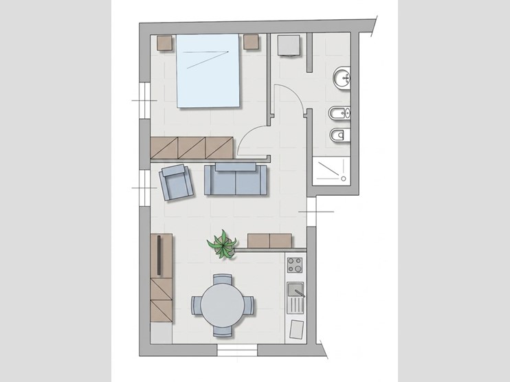 Bilocale in Vendita a Forlì, 139'000&euro;, 56 m², arredato