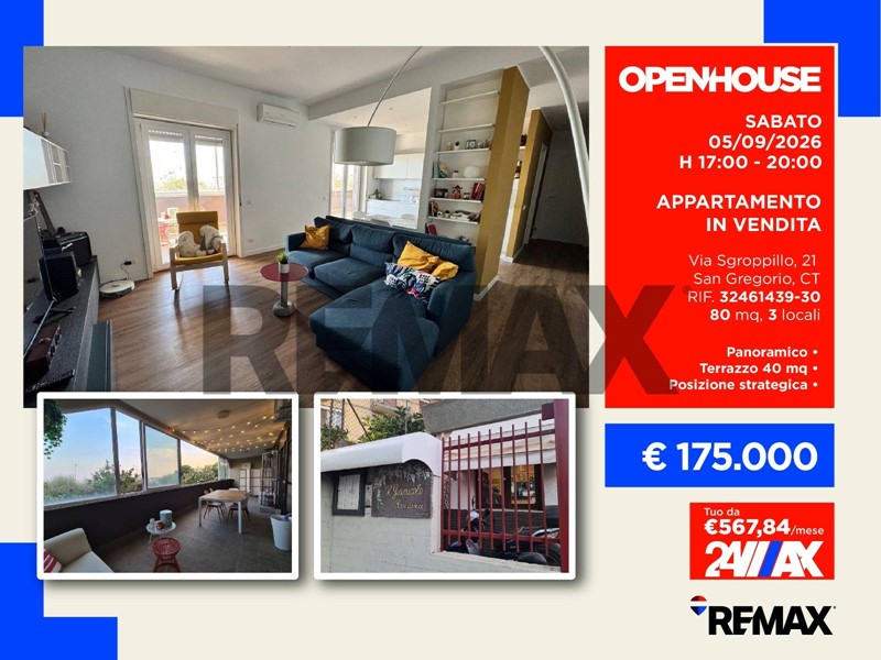 Trilocale in Vendita a San Gregorio di Catania, 175'000&euro;, 80 m²